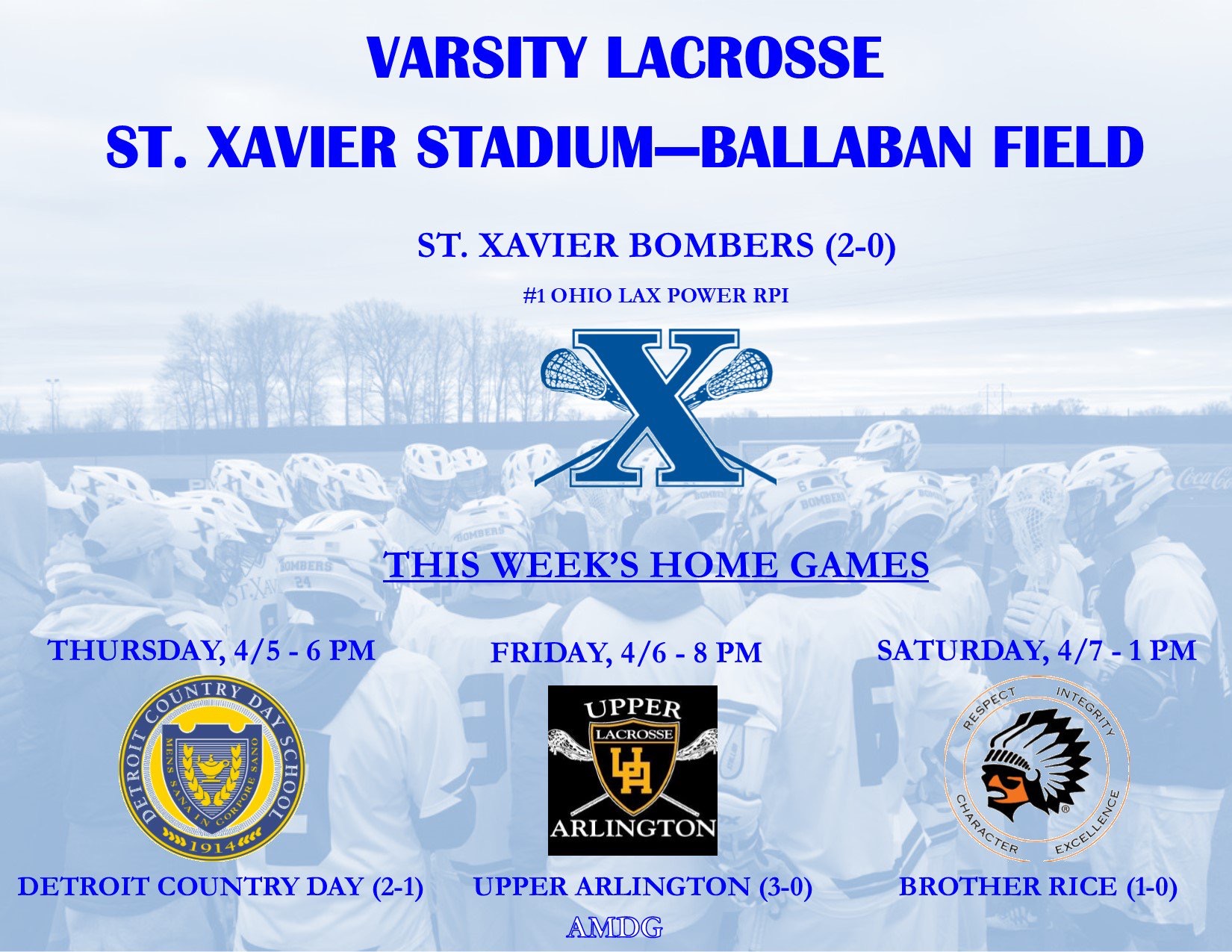 St. Xavier Lacrosse Bombers vs Brother Rice Warriors
