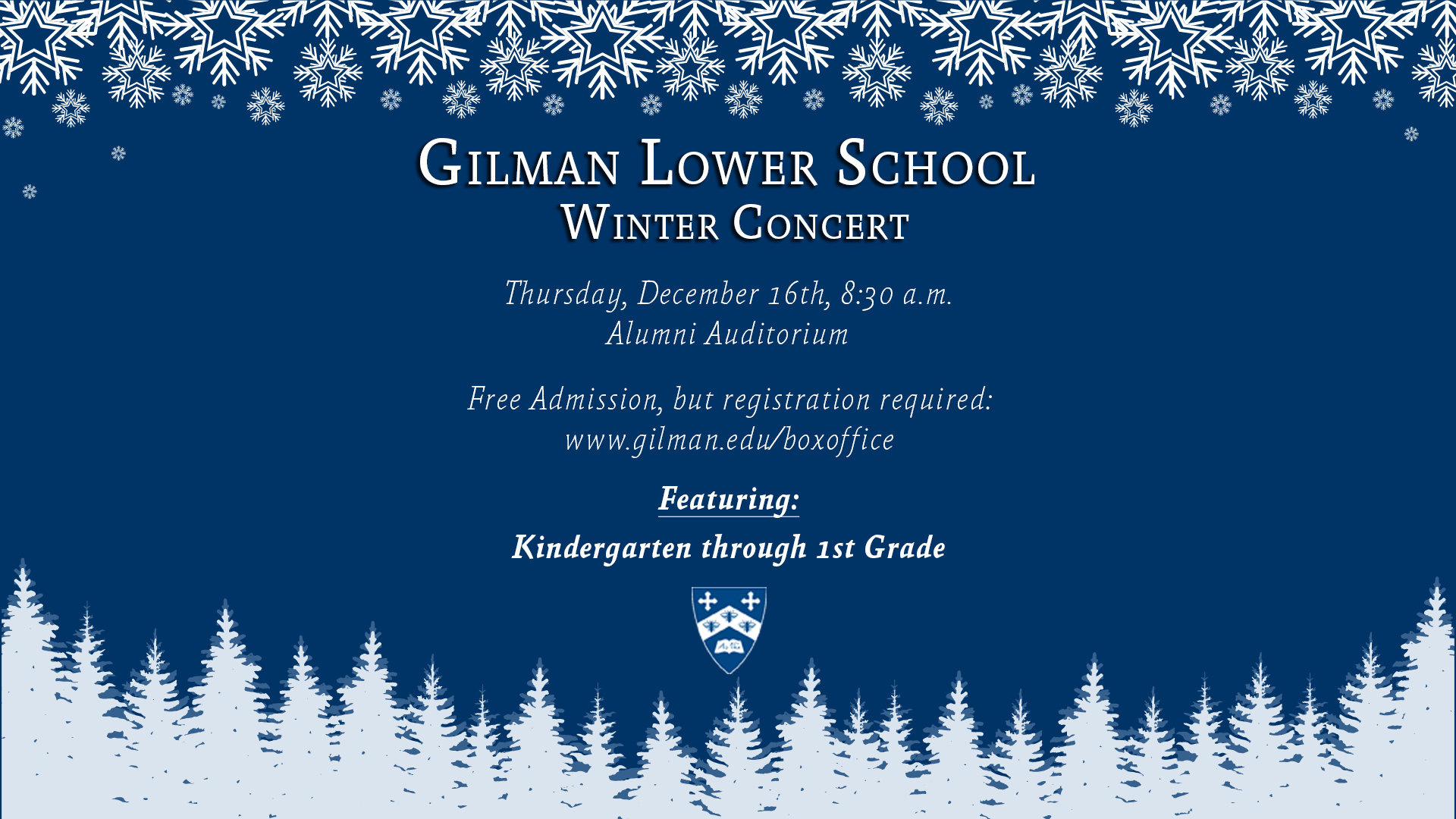 Lower School Winter Concert K 1