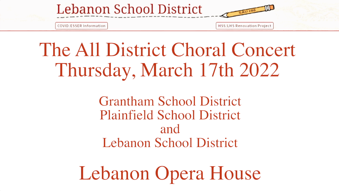 Lebanon Schools "All District Choral Concert"