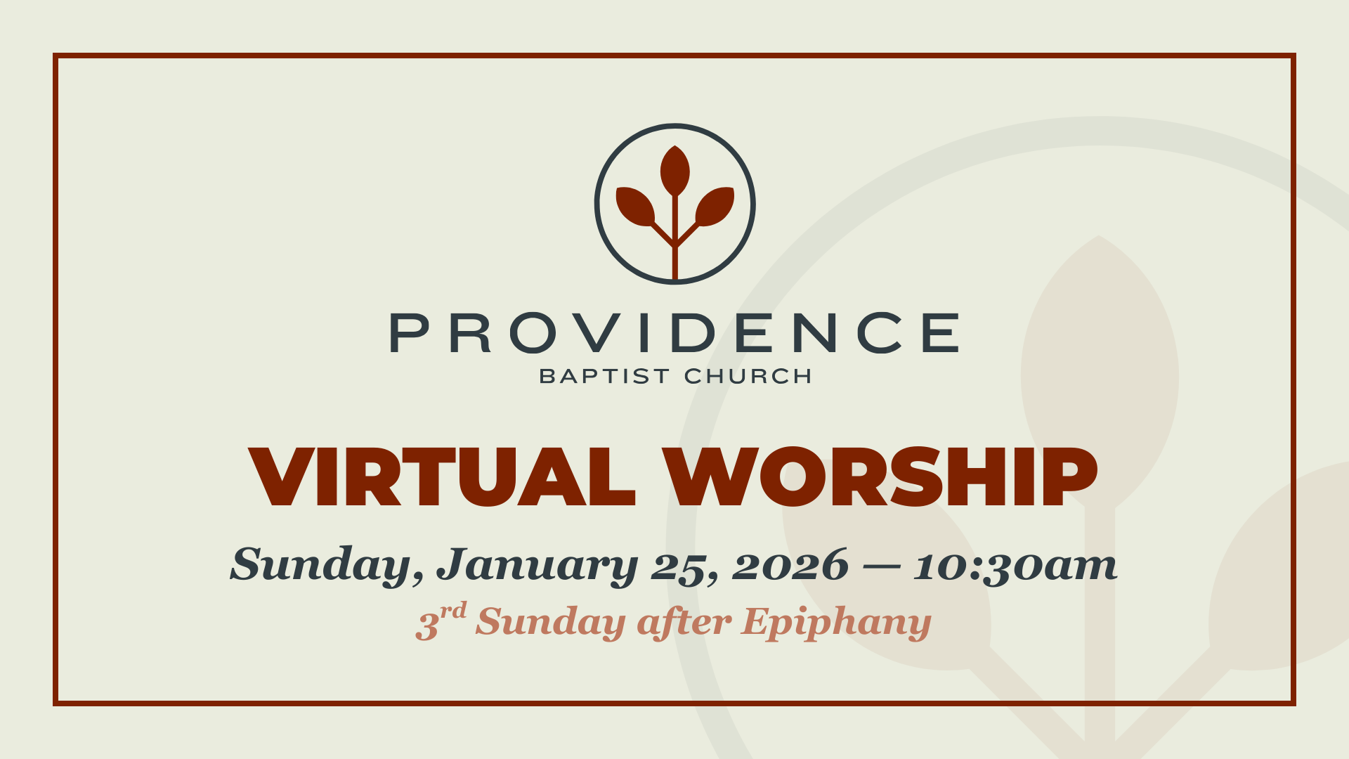 Providence Virtual Worship