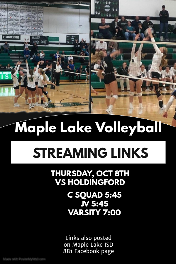 Volleyball Maple Lake vs. Holdingford