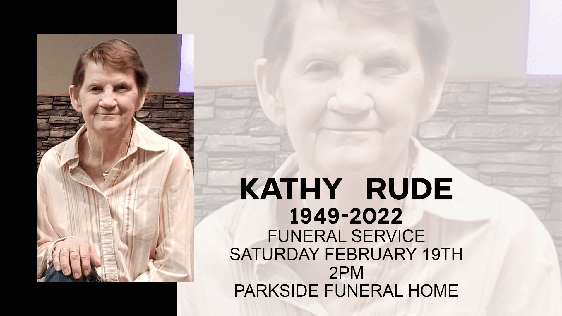 Kathy Rude Funeral Service