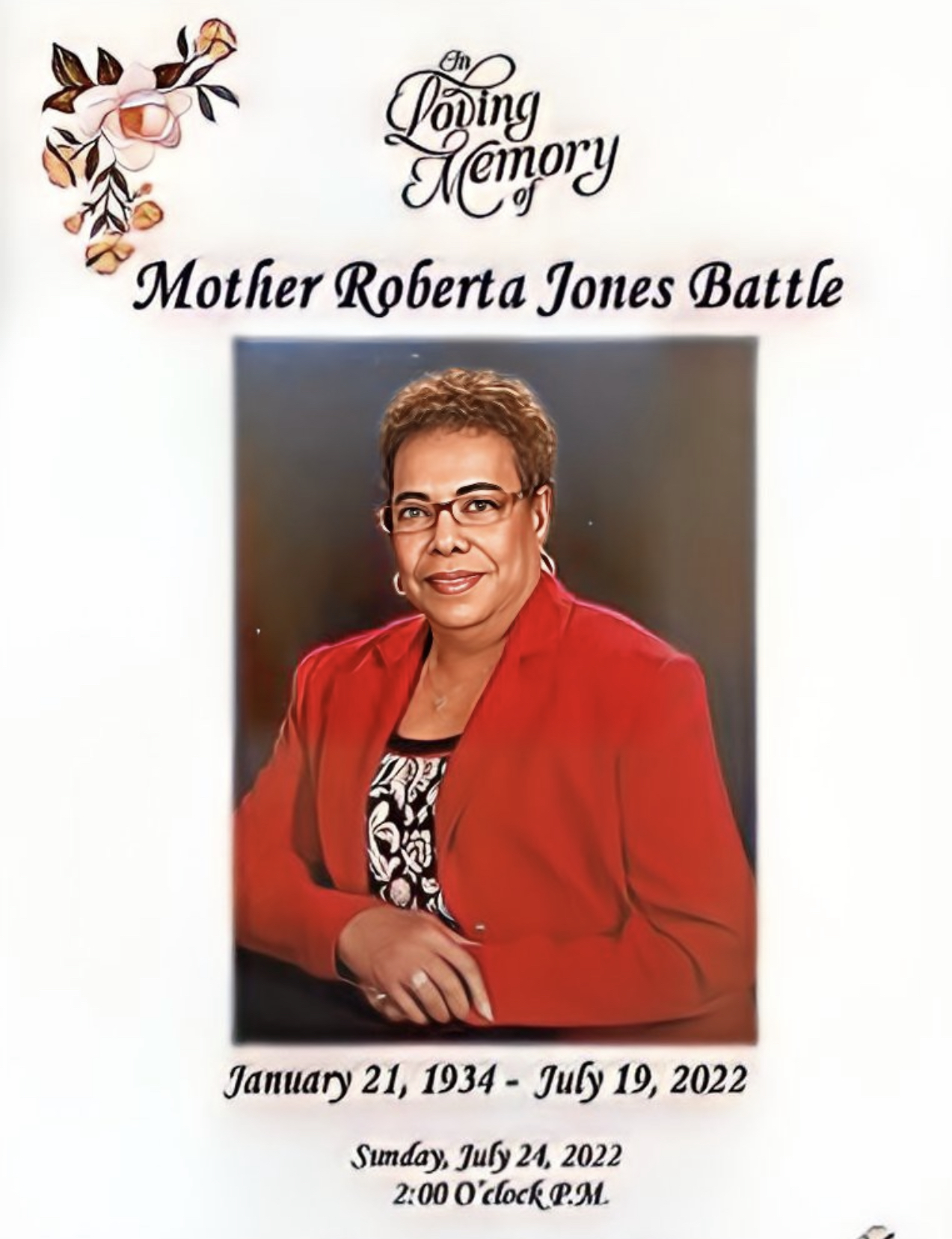 Mother Roberta Jones Battle