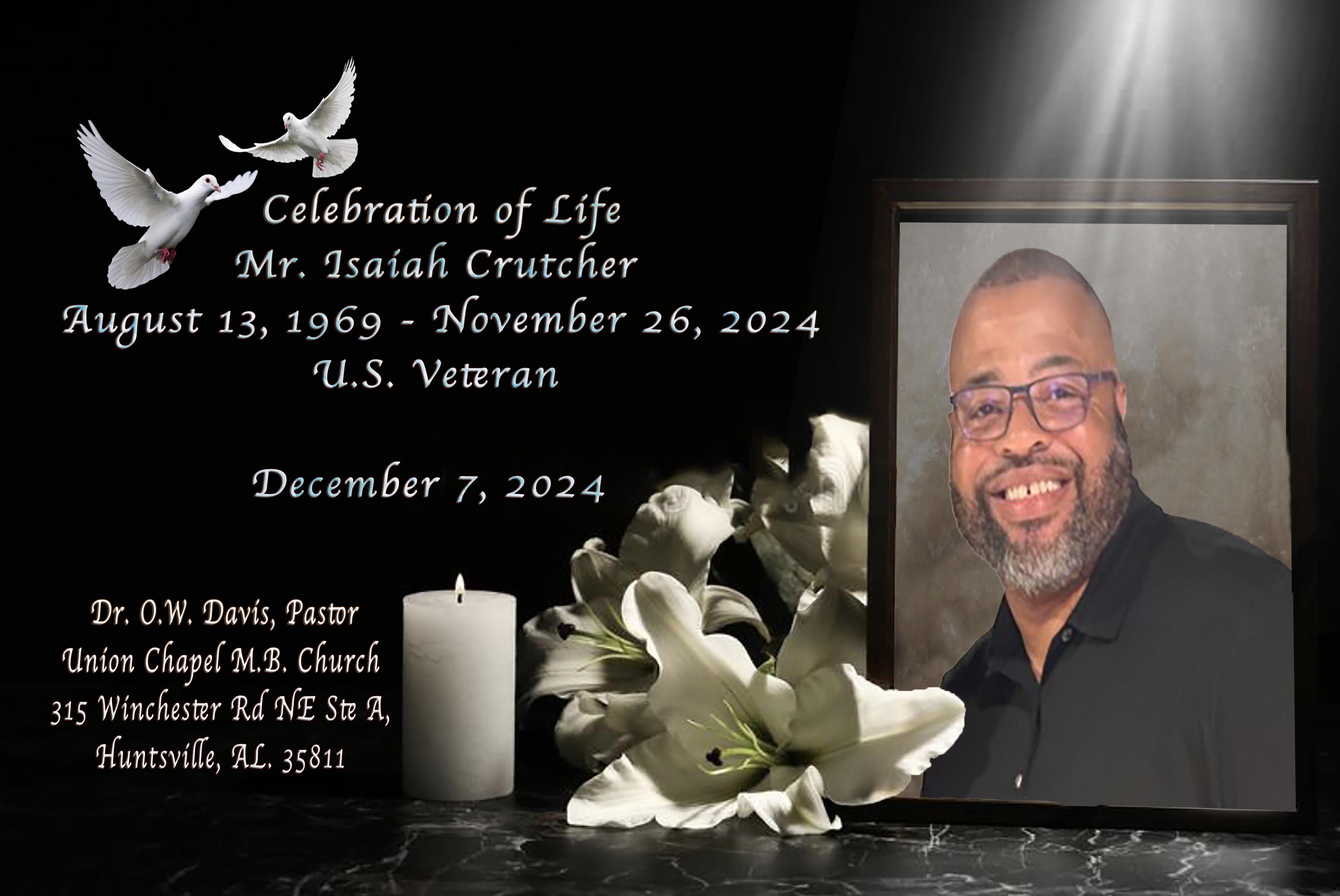 December 7, 2024 UCMBC Funeral Service for Mr. Isaiah Crutcher