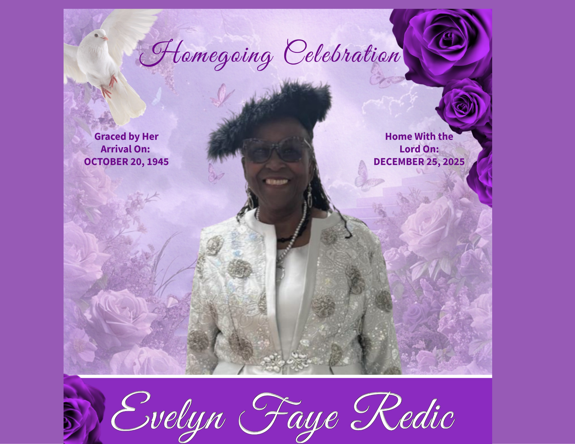 Homegoing Evelyn Faye Redic Homegoing Celebration